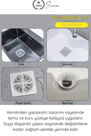 #GiderFiltresi Gider Filtresi Banyo Gider Süzgeci 10'lu Paket Kendinden Yapışkanlı Saç Kıl Tutucu Lavabo Duş Küvet Gider Koruyucu Suya Dayanıklı Tek Kullanımlık 11x11 cm Drenaj Koruma Filtresi