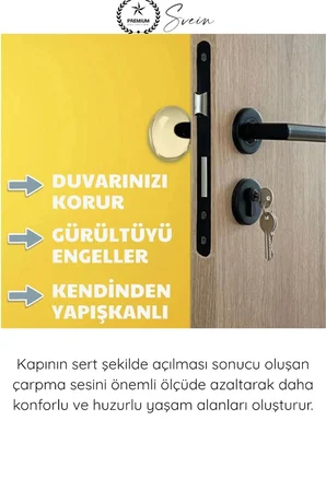 #KapıStoperi Yapışkanlı Kapı Stoperi Şeffaf 4 Adet Kapı Kolu Çarpma Engelleyici Duvar Koruyucu Silikon Tampon Sessiz Darbe Önleyici Güçlü Yapışkan Mobilya Koruma Kapı Arkası Stoper 4 cm