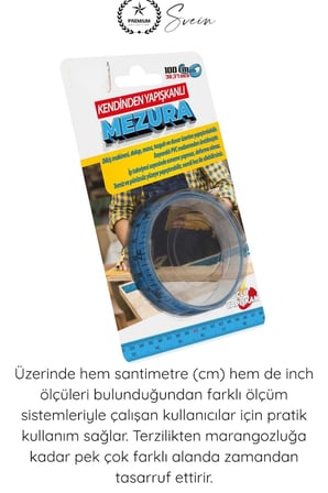 #Mezura Yapışkanlı İp Takviyeli Terzi Mezurası 100 cm PVC Cetvel Şerit Ölçüm Bandı Kendinden Yapışan Dikiş Makinesi Tezgah Masa Duvar Marangoz Hobi Atölye Hassas Ölçü Ölçek Inch Santimetre
