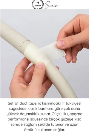 #TamirBandı Şeffaf Duct Tape Tamir Bandı 48mm x 10 Metre UV Dayanıklı Su Geçirmez Güçlü Yapışkan Onarım Bandı Çadır Bahçe Hortumu Boru Araç Tekne Ev Tamirat Demetleme Çok Amaçlı