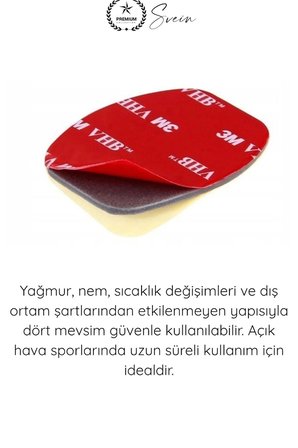 #KameraBandı Araç Kamerası Yapıştırma Bandı 3M Çift Taraflı Su Geçirmez Ped Otomobil Motosiklet Kask Aksiyon Kamera GoPro Sabitleme Pedi Endüstriyel Güçlü Montaj Aparatı 45x35mm 4 Adet