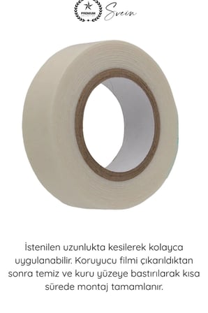 #KöpükBant 5 Kg Çift Taraflı Köpük Montaj Bandı 19mm 2 Metre Güçlü Yapışkan Duvar Bant Beyaz Çerçeve Ayna Poster Dekorasyon Sabitleme Vida Gerektirmeyen İç Mekan Yapıştırma Aparatı