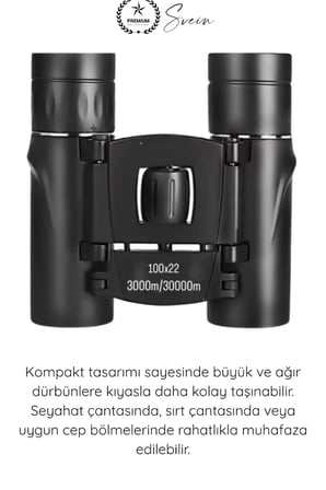 #CepDürbünü Dürbün 100x22 Uzun Menzil Mini Cep Profesyonel Kauçuk Kaplama Su Geçirmez Kamp Doğa Kuş Gözlem Avcılık Seyahat Outdoor Kompakt Optik Çift Gözlü Taşınabilir Görüş Cihazı