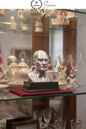 #Atatürk Mustafa Kemal Atatürk Büstü 3D Baskı Dekorasyon Biblo Gümüş Gri Premium Tasarım Şık Obje Ev Ofis Masa Süsü Öğretmen Hediyesi Koleksiyonluk Figür Hediyelik Masaüstü Öğretmenler Günü