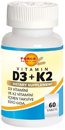 Vitamin D3 Vitamin K2 60 Tablet D3 Vitamini K2 Vitamini D3+K2