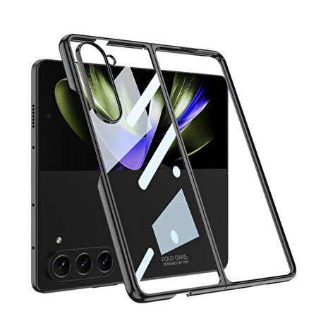 Galaxy Z Fold 5 Kılıf Full Camlı Kıpta Kapak