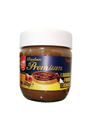 Tariş Banban Premium Kakaolu Fındık Kreması (% 40 Fındık) 400 gr.