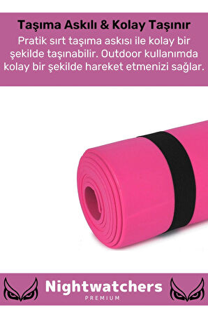 Premium Su Geçirmez Konforlu Taşıma Askılı Çift Taraflı Zemin Çadır Uyku Kamp Matı Yer Minderi 10mm