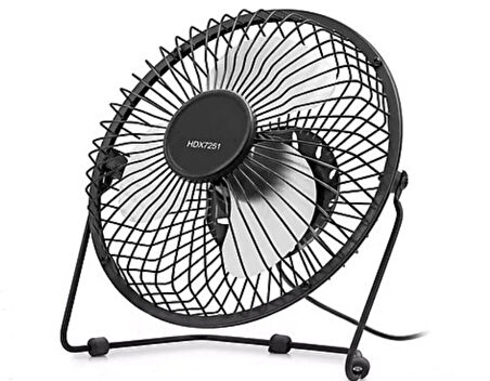 Metal Masaüstü FAN Siyah Laptop / PC USB Kablolu Usb 18 cm. Vantilatör