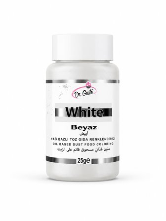 Dr. Gusto Yağ Bazlı Toz Gıda Boyası Beyaz 25 GR