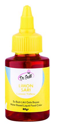 Dr Gusto LimonSarı Su Bazlı Likit Gıda Boyası 60 gr