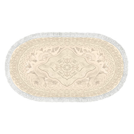 Dekoreko İnci Halı Dijital Saçaklı Oval 1856 Desen 2