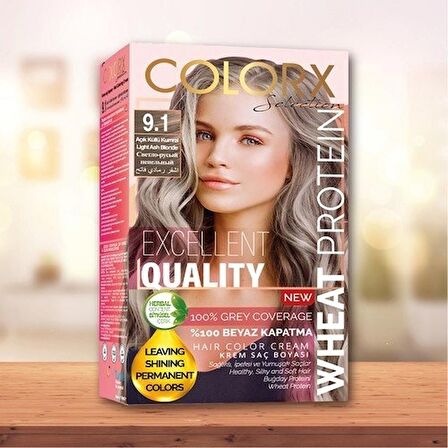 Colorx Saç Boyası Tekli Set - 9.1 AÇIK KÜLLÜ KUMRAL