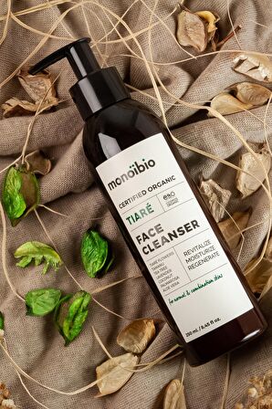 Monoibio Tiare Yağlı Cilt için Temizleyici Vegan Yüz Temizleme Jeli 250 ml 