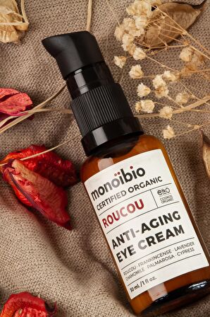 Monoibio Roucou Yaşlanma Karşıtı SPF Retinol Vegan Tüm Yaşlar Göz Çevresi Krem 30 ml 