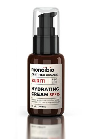 Monoibio Tüm Cilt Tipleri İçin Su Bazlı Yağsız SPF15 Nemlendirici Yüz Bakım Kremi 50 ml