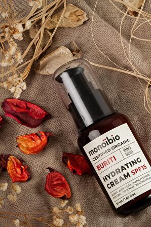 Monoibio Tüm Cilt Tipleri İçin Su Bazlı Yağsız SPF15 Nemlendirici Yüz Bakım Kremi 50 ml
