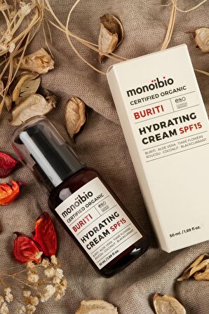 Monoibio Tüm Cilt Tipleri İçin Su Bazlı Yağsız SPF15 Nemlendirici Yüz Bakım Kremi 50 ml