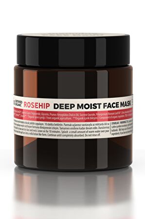 Organik Yüz Bakım Maskesi - Rosehip Derinlemesine Nemlendirici  Yüz Maskesi - Vegan 100 ml