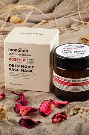 Organik Yüz Bakım Maskesi - Rosehip Derinlemesine Nemlendirici  Yüz Maskesi - Vegan 100 ml