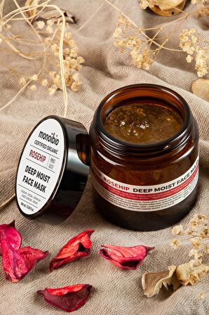 Organik Yüz Bakım Maskesi - Rosehip Derinlemesine Nemlendirici  Yüz Maskesi - Vegan 100 ml