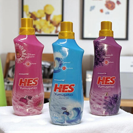 3'Lü Set: Okyanus(1,5L), Lavanta Büyüsü(1,5L),  Nisan Yağmuru(1,5L) Konsantre Yumuşatıcı 