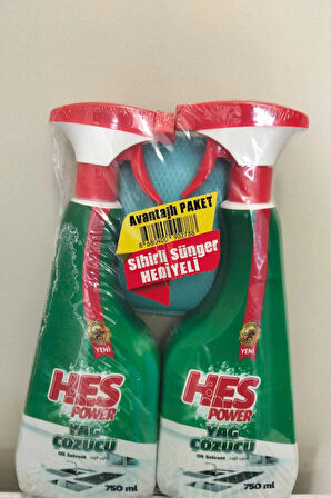 HES POWER YAĞ ÇÖZÜCÜ 2'Lİ SİHİRLİ SÜNGER HEİYELİ