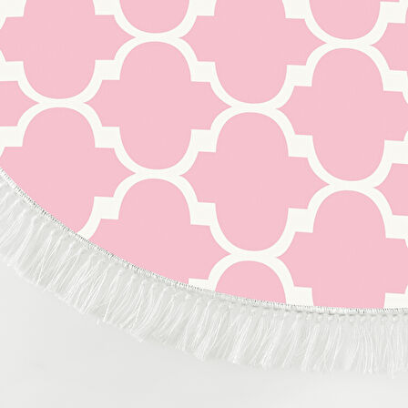 Dekoreko İnci Halı Dijital Saçaklı Oval 2023 Desen 1