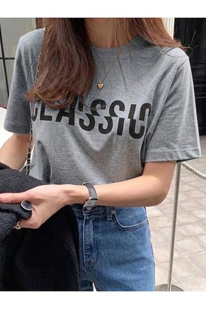 Unisex Classical Baskılı Tasarım Tshirt