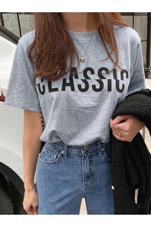 Unisex Classical Baskılı Tasarım Tshirt