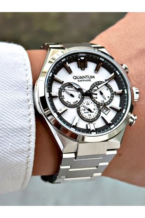 Fonksiyonlu Gümüş Renk Safir Cam Çelik Kordon Çelik Kasa Erkek Kol Saati 1094.330MR