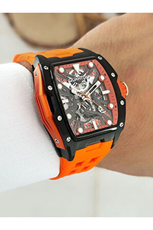 Tam Otomatik Mekanizmalı 5 Atm Su Geçirmez Silikon Kordon Çelik Kasa Erkek Kol Saati