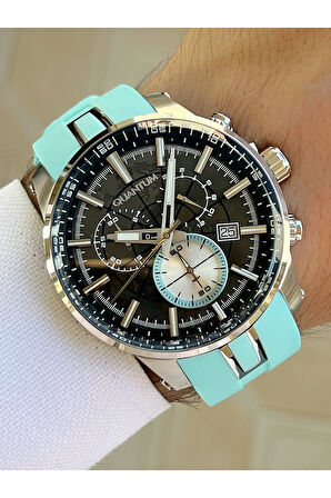 Fonksiyonları Aktif 10 Atm Su Geçirmez Silikon Kordon Çelik Kasa Erkek Kol Saati