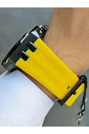 Fonksiyonları Aktif 10 Atm Su Geçirmez Silikon Kordon Çelik Kasa Erkek Kol Saati