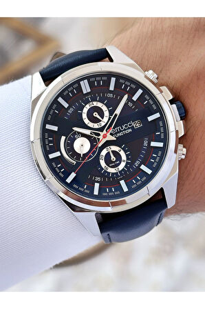 Function Fonksiyonlu Su Geçirmez Deri Kordon Erkek Kol Saati