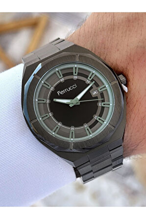 Özel Tasarım Takvimli 3 Atm Su Geçirmez Çelik Kordon Erkek Kol Saati