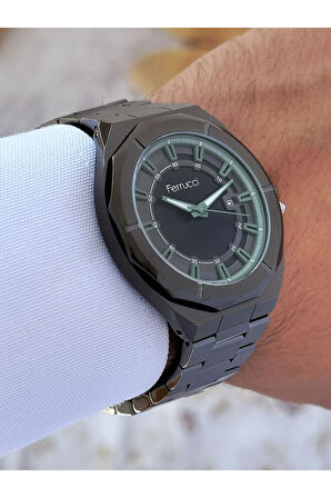 Özel Tasarım Takvimli 3 Atm Su Geçirmez Çelik Kordon Erkek Kol Saati