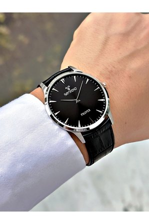 Siyah Renk 5 ATM Su Geçirmezlik Slim Çelik Kasa Erkek Kol Saati 631494MR