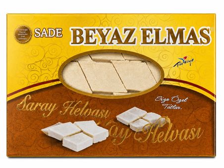 beyaz elmas sade saray helvası 250 gr -  pancar şekerli - geleneksel tel helva