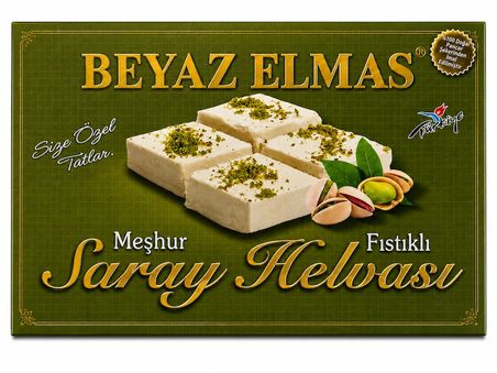 beyaz elmas beyas elmas fıstıklı saray helvası 400 gr -  pancar şekerli