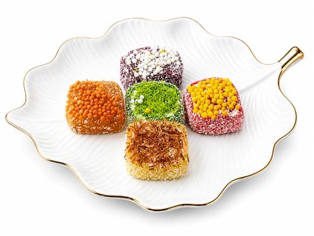 beyaz elmas beyas elmas kare karışık lokum 400 gr -  pancar şekerinden üretilmiştir - glikoz i̇çermez - türk lokumu