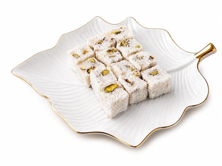 Beyaz Elmas Çifte Kavrulmuş Sultan Lokum 400 Gr - Antep Fıstıklı Geleneksel Türk Lokumu - Premium Lokum