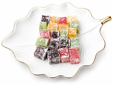 Beyaz Elmas Kuş Lokumu 350 Gr - Geleneksel Türk Lokumu - Karışık Meyve Aromalı İkramlık Lokum