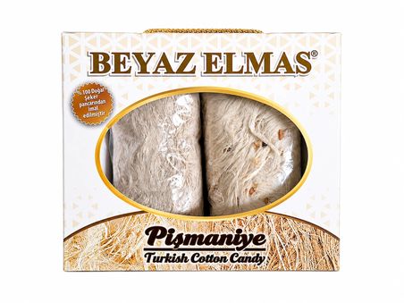 beyaz elmas açık tel pişmaniye 400 gr -  pancar şekerinden üretilmiştir - geleneksel türk pişmaniyesi - tel helva