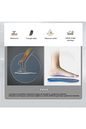 BG186 | Yumuşak Memory Foam, Hafızalı Darbe Emici, Ortopedik Konfor, Sneaker İçin İç Tabanlık