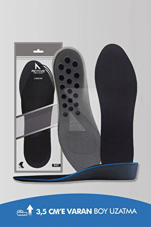 BU01 - 3,5 Cm Boy Uzatıcı | Gizli Topuk Yükseltici, Yastıklamalı Boy Uzatma Iç Tabanlık