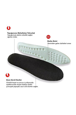 BC02 | Yumuşak, Günlük, Yedek Ayakkabı Tabanı, Rahat Adım ve Konforlu İç Tabanlık