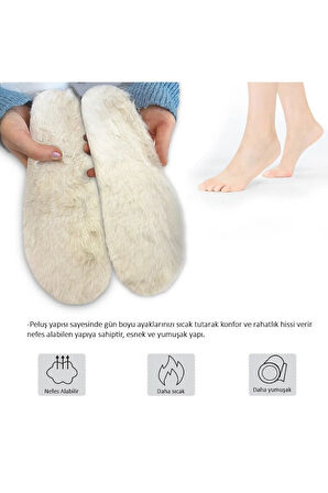 OS201.PL - Beyaz Yün Tabanlık | Kışın Sıcak Tutan, Soğuk Havalara Karşı Koruyucu Termal İç Tabanlık