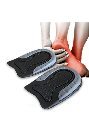 GC19 | Şok Emici Yumuşak Jel, Topuk Desteği, Rahat, Konfor Topuk Ve Bilek Ağrıları Için Topuk Pedi