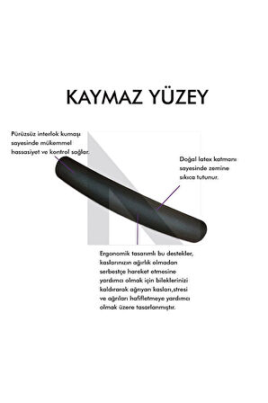 MP03 - Memory Klavye Bilek Destek Pedi | Yumuşak, Ergonomik, Klavye Önü El Bileği Dinlendirme Pedi